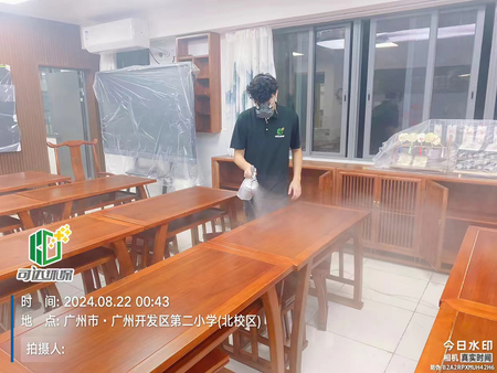 广州开发区第二小学除甲醛空气治理现场