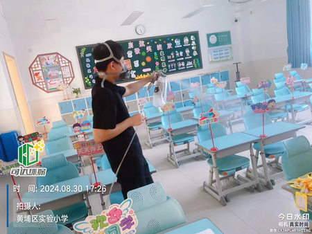 黄埔实验小学除甲醛空气治理现场